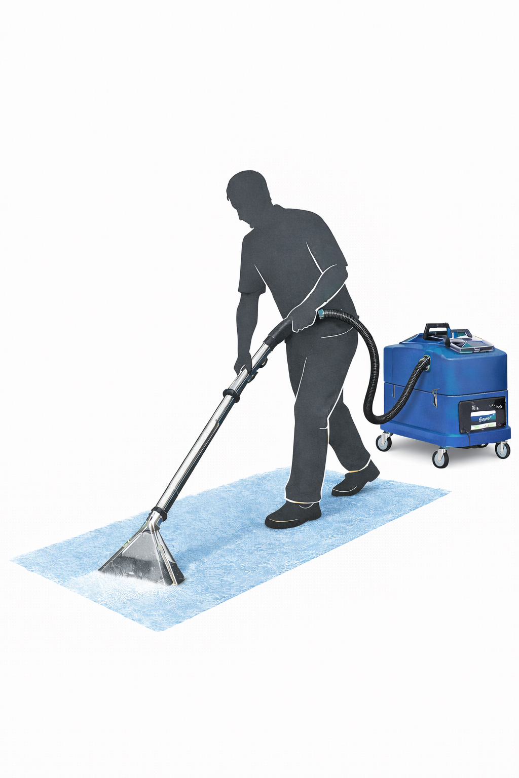 Hloubkové čištění metodou extrakce - tepování, je prováděno tlakovým vstřikováním čistícího a posléze oplachového prostředku a jeho následné odsátí z hloubky koberce.